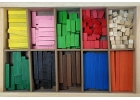 Caja de regletas de madera de distinto tamao (300 piezas) Faibo