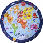 Puzle circular mapamundi 48 piezas (Puzzle world map)