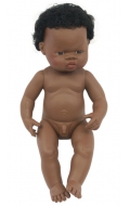 Baby africano niño con pelo (38 cm)