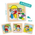 Set 4 puzzles de 4 piezas Nita y Zaro