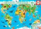 Mapamundi Animales Educa puzzle 150 piezas