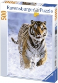 Tigre en la nieve. Puzzle 500 piezas