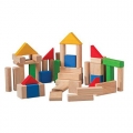 Bloques construccin de madera (50 piezas) Plantoys