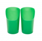Vaso de plstico flexible con recorte verde 236ml-8oz (2 unidades)