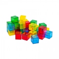 Cubos translcidos de colores (36 unidades)