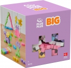 Cubo de piezas Plus-Plus BIG pastel. 100 piezas