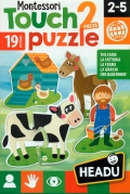 Montessori Touch 2 pieces puzzle. La granja
