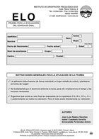 Paquete de 10 hojas de respuesta de ELO, Prueba para la Evaluaci�n del Lenguaje Oral.