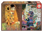 Educa Puzzle 2x1000 piezas. El Beso + La Virgen (Gustav Klimt)